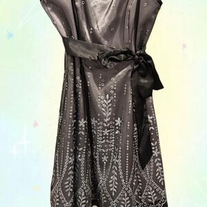 Morgan-co Women's Black and Grey Dress